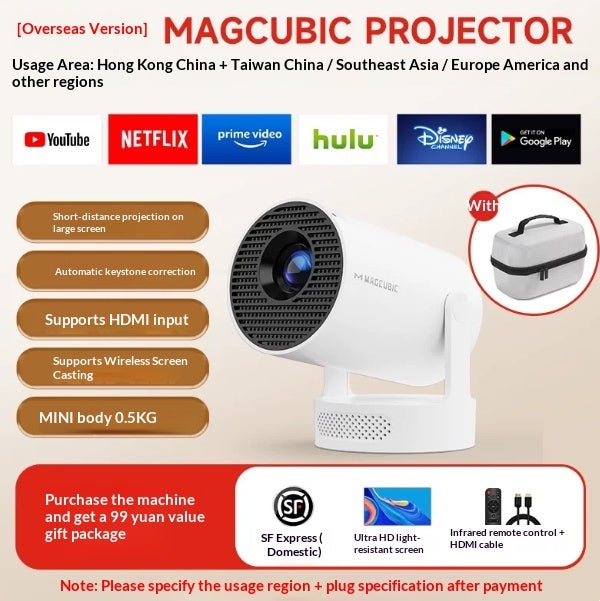 HD Mini Projector - side view