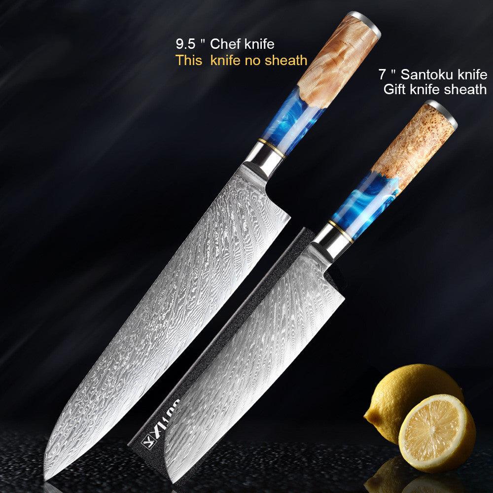 Premium Stainless Steel Chef's Knife Set - in-use lifestyle shot