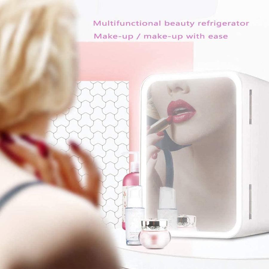 Mini Makeup Fridge - product with accessories