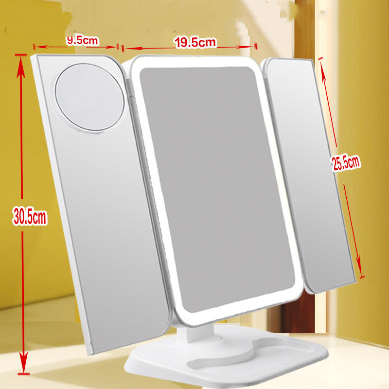 Trifold LED Makeup Mirror - unboxed view
