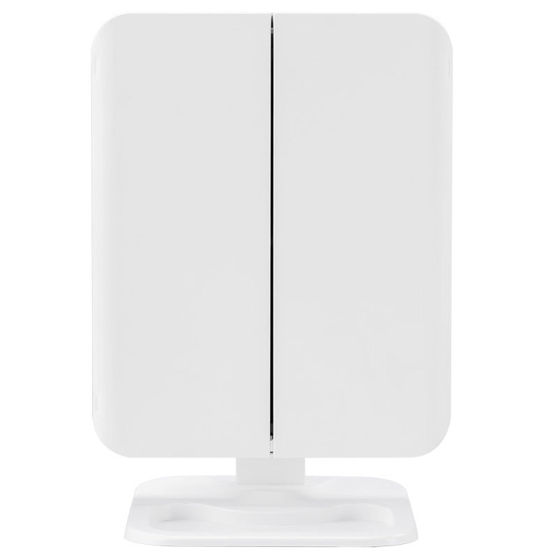 Trifold LED Makeup Mirror - size and features view