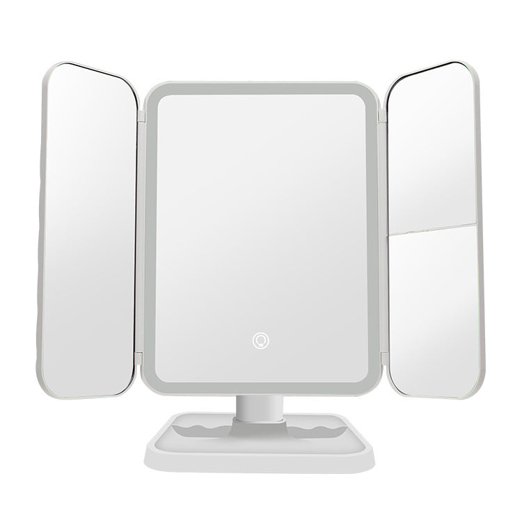 Trifold LED Makeup Mirror - side view