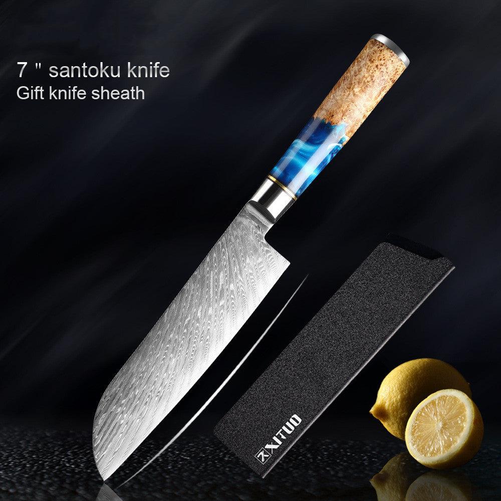 Premium Stainless Steel Chef's Knife Set - product with accessories