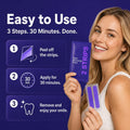 Dent Teeth Whitening Strips, Purple Teeth Whitening Strips, 14 Count Kit