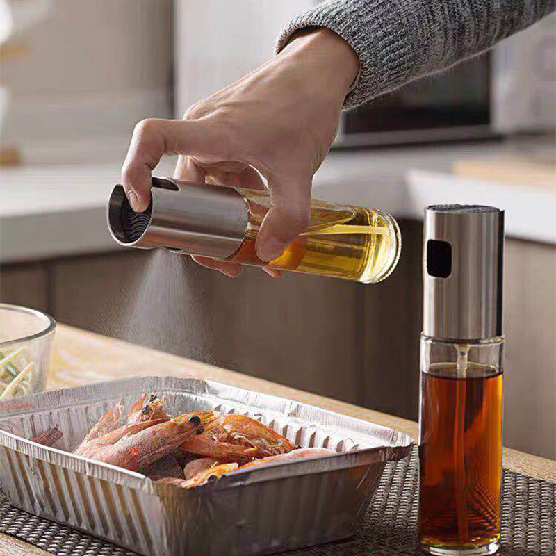 Glass Oil & Vinegar Spray Bottle - in-use lifestyle shot