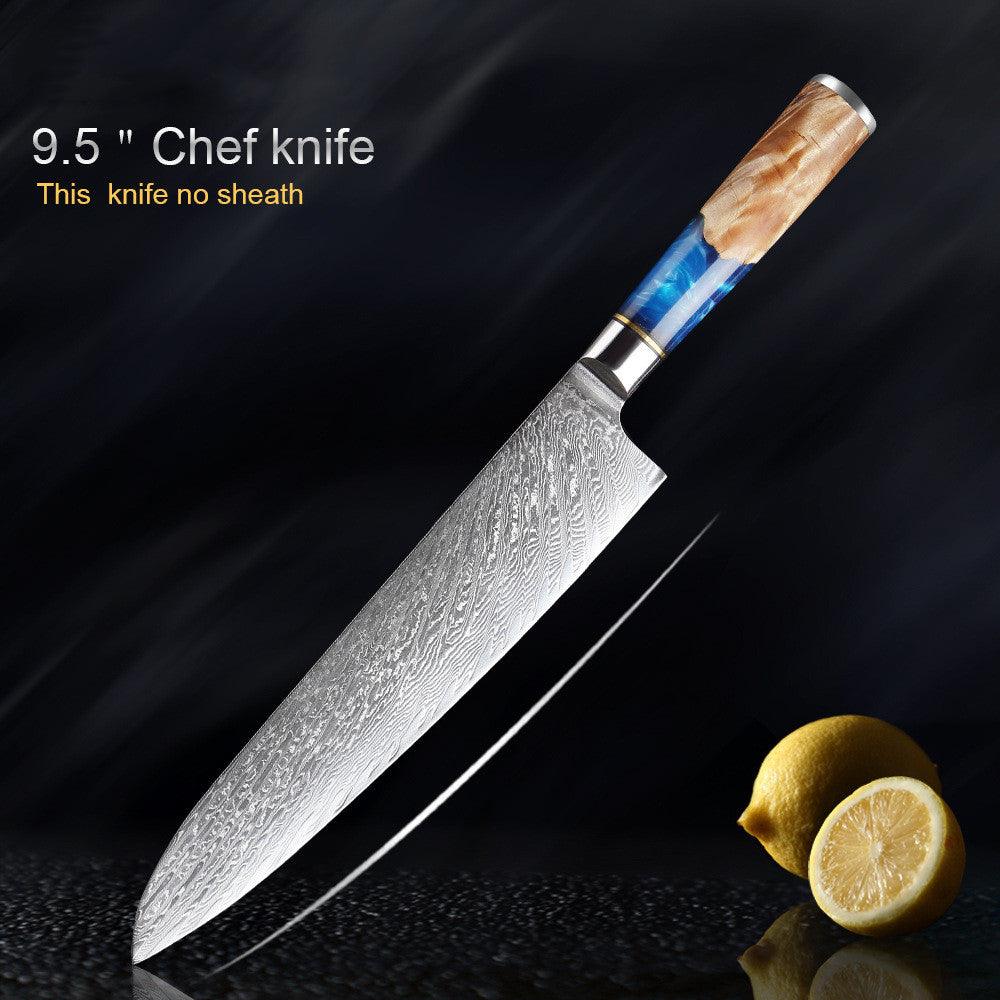 Premium Stainless Steel Chef's Knife Set - size and features view