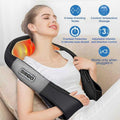 Shiatsu Back and Neck Massager, Back Massager Deep Tissue Kneading Neck and Shoulder Massage with Heat, Electric Massage Pillow Fathers Day Gift Ideas from Daughter Son(Not Cordless)