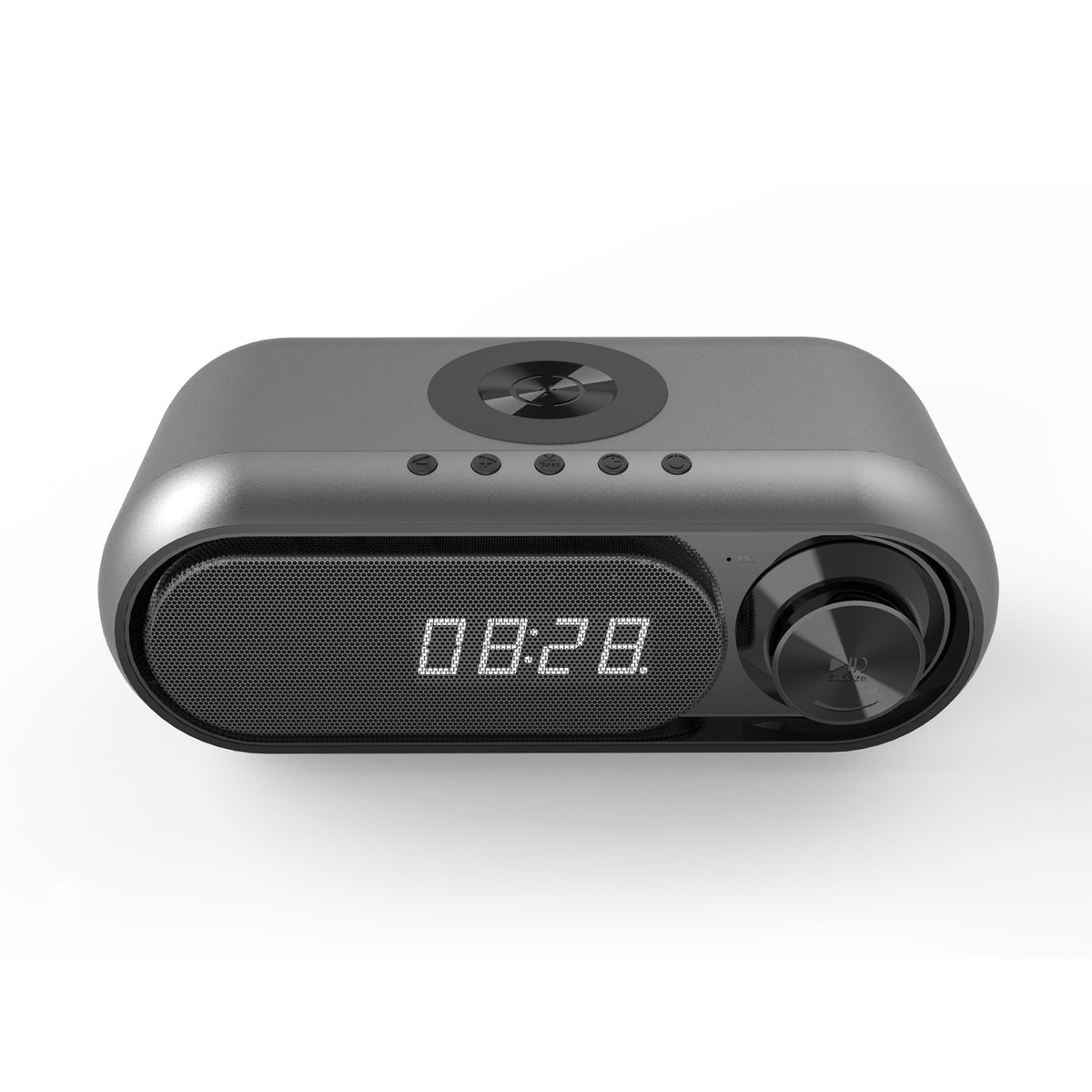 Wireless Charging Alarm Clock - side view