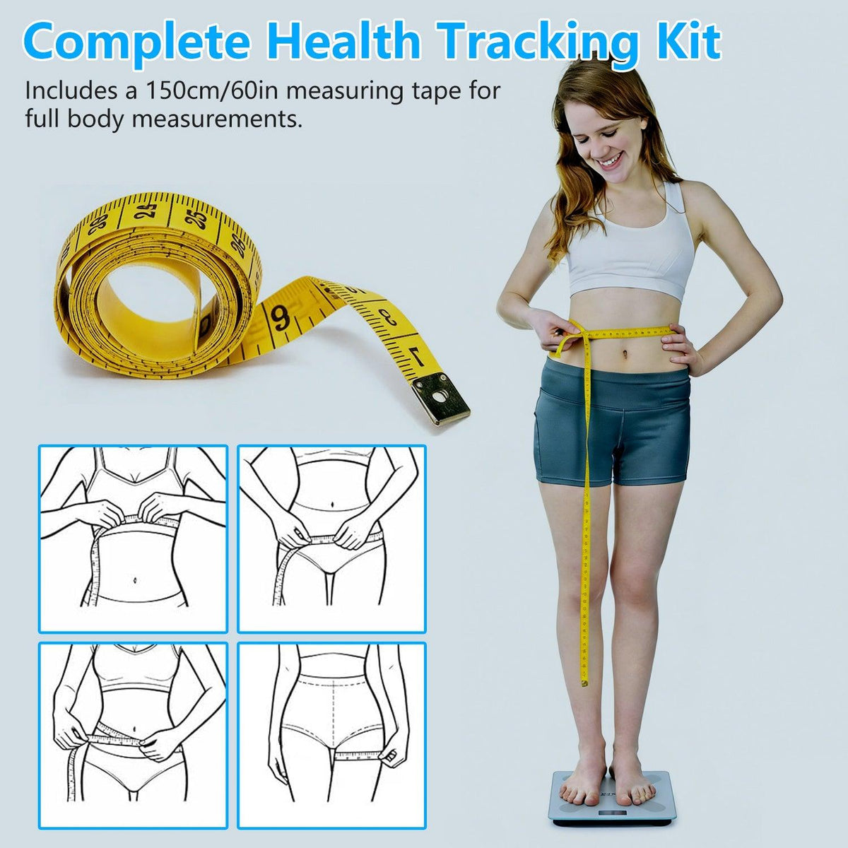 Smart BMI Digital Body Weight Scale - angle view