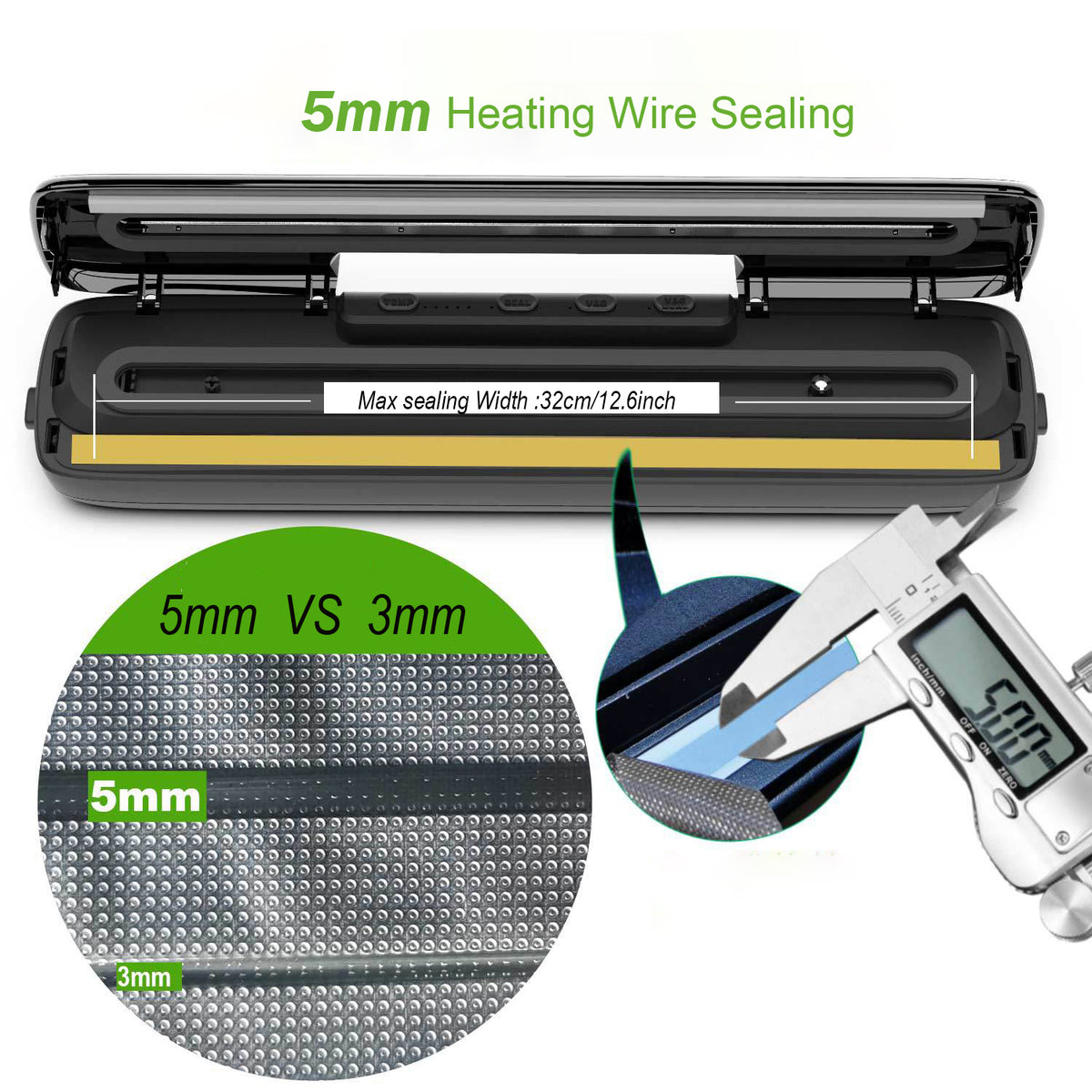 Household Vacuum Sealer - side view