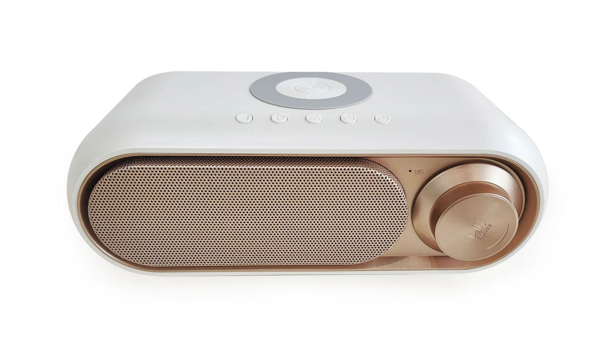 Wireless Charging Alarm Clock - size and features view