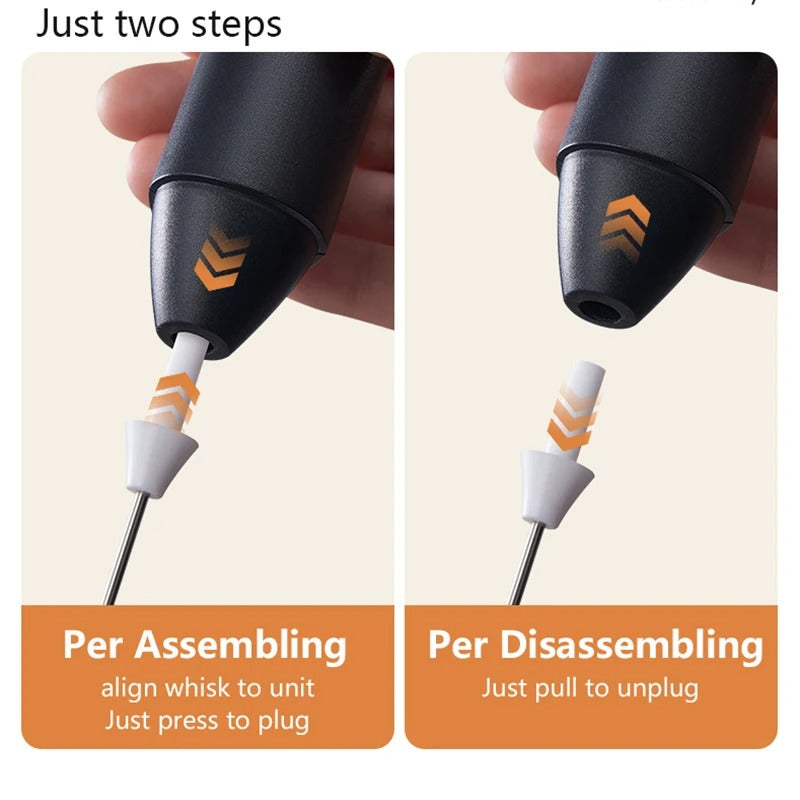 Wireless Electric Milk Frother - in-use lifestyle shot