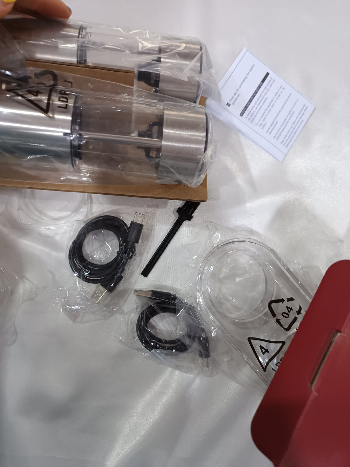 Rechargeable Electric Salt & Pepper Grinder Set - top view