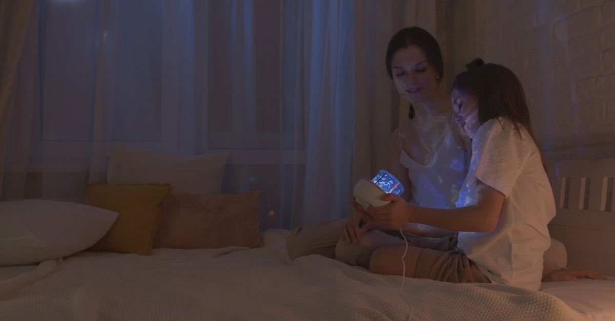 LED Galaxy Star Projector - bedroom ambiance